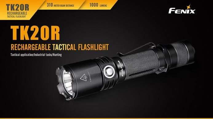 Fenix TK20R - Lampe torche rechargeable - 1000 Lumens + pile rechargeable incluse Site Officiel FENIX® - Votre boutique en ligne Fenix®