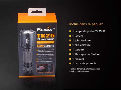 Fenix TK25 IR - 1000 Lumens - Blanc naturel et Infrarouge Site Officiel FENIX® - Votre boutique en ligne Fenix®