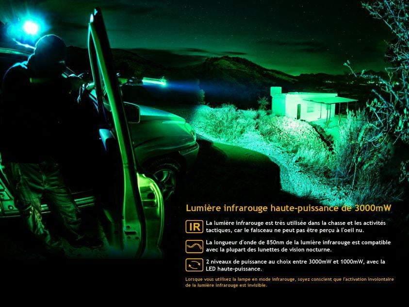 Fenix TK25 IR - 1000 Lumens - Blanc naturel et Infrarouge Site Officiel FENIX® - Votre boutique en ligne Fenix®