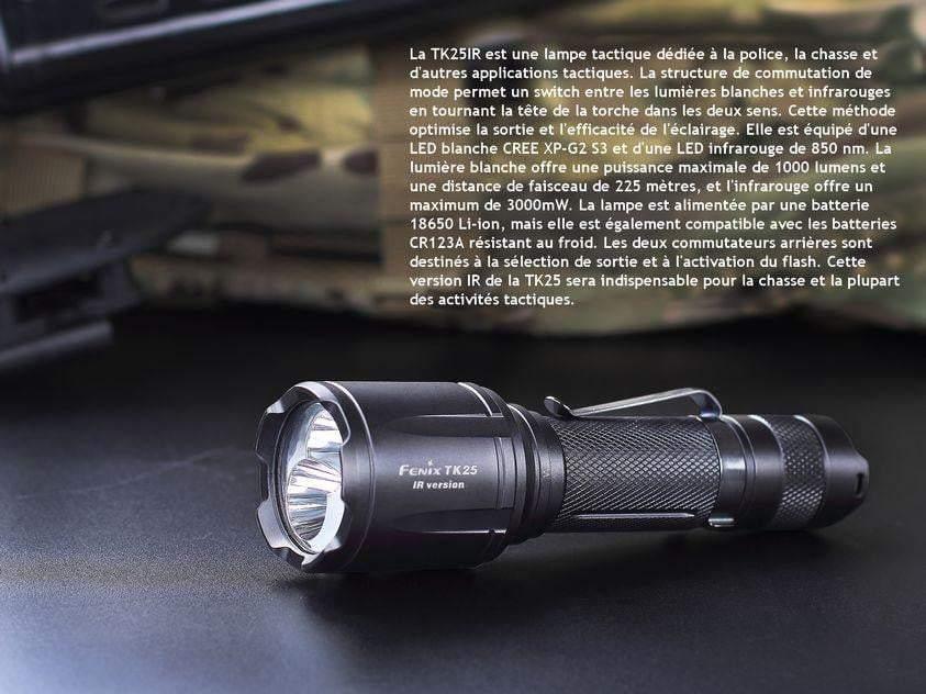 Fenix TK25 IR - 1000 Lumens - Blanc naturel et Infrarouge Site Officiel FENIX® - Votre boutique en ligne Fenix®