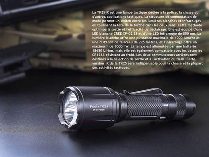 Fenix TK25 IR - 1000 Lumens - Blanc naturel et Infrarouge Site Officiel FENIX® - Votre boutique en ligne Fenix®