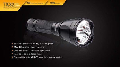 FENIX TK32 - 1000 lumens - Edition 2016 - Lampe de poche polyvalente Site Officiel FENIX® - Votre boutique en ligne Fenix®