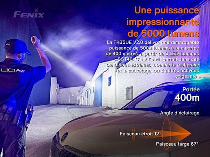 Fenix TK35UE V2.0 - Lampe torche tactique - 5000 lumens Revendeur Officiel Lampes FENIX depuis 2008 | Votre Boutique en ligne FENIX®