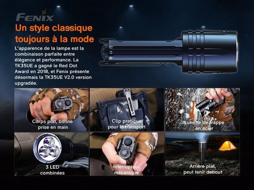 Fenix TK35UE V2.0 - Lampe torche tactique - 5000 lumens Revendeur Officiel Lampes FENIX depuis 2008 | Votre Boutique en ligne FENIX®