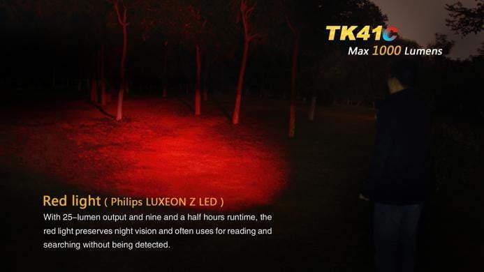 Fenix TK41C - 1000 Lumens - tricolore (bleu, blanc, rouge) Site Officiel FENIX® - Votre boutique en ligne Fenix®