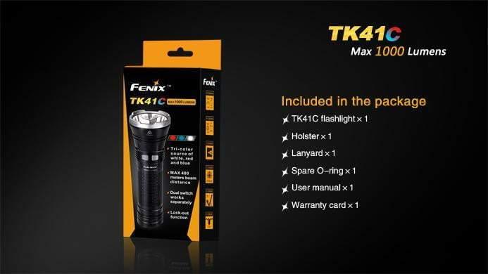 Fenix TK41C - 1000 Lumens - tricolore (bleu, blanc, rouge) Site Officiel FENIX® - Votre boutique en ligne Fenix®