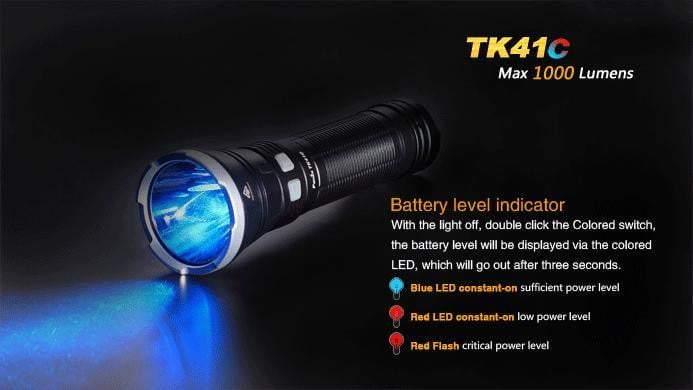 Fenix TK41C - 1000 Lumens - tricolore (bleu, blanc, rouge) Site Officiel FENIX® - Votre boutique en ligne Fenix®