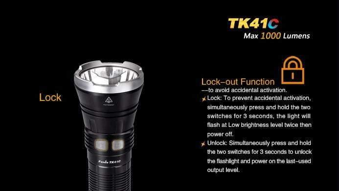 Fenix TK41C - 1000 Lumens - tricolore (bleu, blanc, rouge) Site Officiel FENIX® - Votre boutique en ligne Fenix®