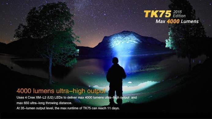 Fenix TK75 édition 2015 - 4000 Lumens Site Officiel FENIX® - Votre boutique en ligne Fenix®