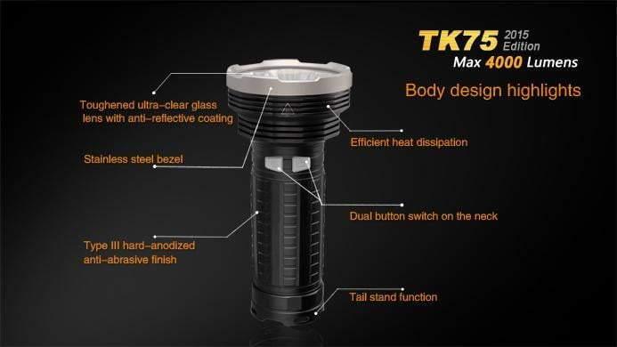 Fenix TK75 édition 2015 - 4000 Lumens Site Officiel FENIX® - Votre boutique en ligne Fenix®