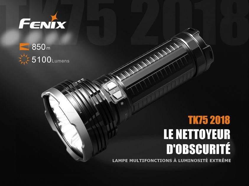 Fenix TK75 édition 2018 - 5100 Lumens - 850 mètres de portée Site Officiel FENIX® - Votre boutique en ligne Fenix®