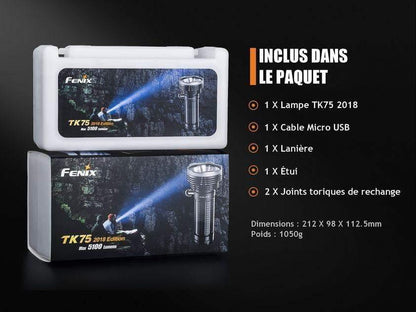 Fenix TK75 édition 2018 - 5100 Lumens - 850 mètres de portée Site Officiel FENIX® - Votre boutique en ligne Fenix®