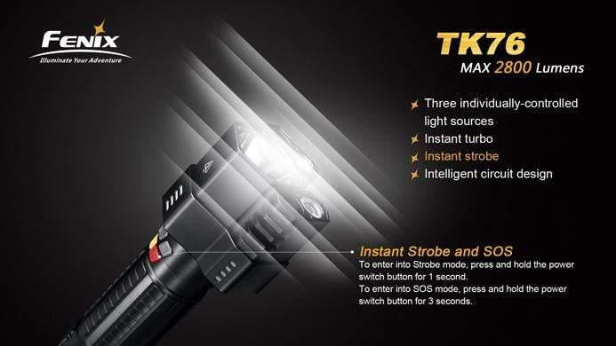 Fenix TK76 - 2800 LUMENS + 8 piles CR123A Site Officiel FENIX® - Votre boutique en ligne Fenix®