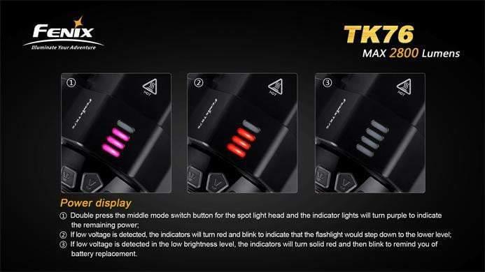 Fenix TK76 - 2800 LUMENS + 8 piles CR123A Site Officiel FENIX® - Votre boutique en ligne Fenix®