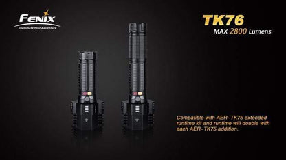 Fenix TK76 - 2800 LUMENS + 8 piles CR123A Site Officiel FENIX® - Votre boutique en ligne Fenix®