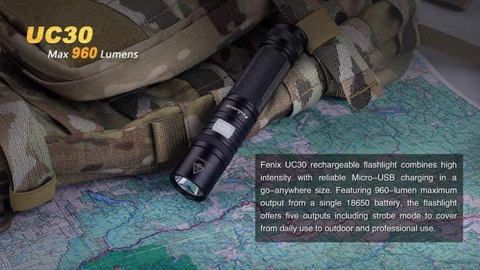 Fenix UC30 - 960Lumens - USB rechargeable Site Officiel FENIX® - Votre boutique en ligne Fenix®