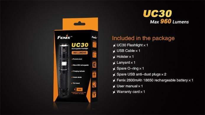 Fenix UC30 - 960Lumens - USB rechargeable Site Officiel FENIX® - Votre boutique en ligne Fenix®
