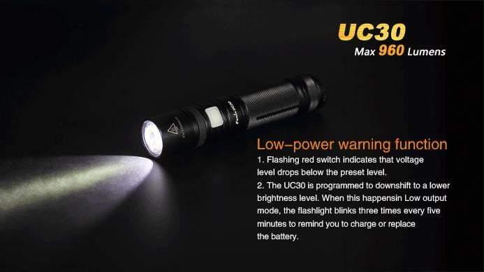 Fenix UC30 - 960Lumens - USB rechargeable Site Officiel FENIX® - Votre boutique en ligne Fenix®