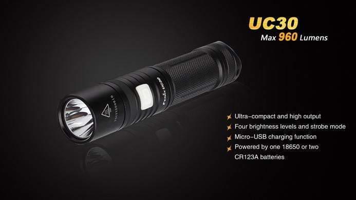 Fenix UC30 - 960Lumens - USB rechargeable Site Officiel FENIX® - Votre boutique en ligne Fenix®