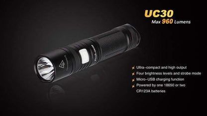 Fenix UC30 - 960Lumens - USB rechargeable Site Officiel FENIX® - Votre boutique en ligne Fenix®