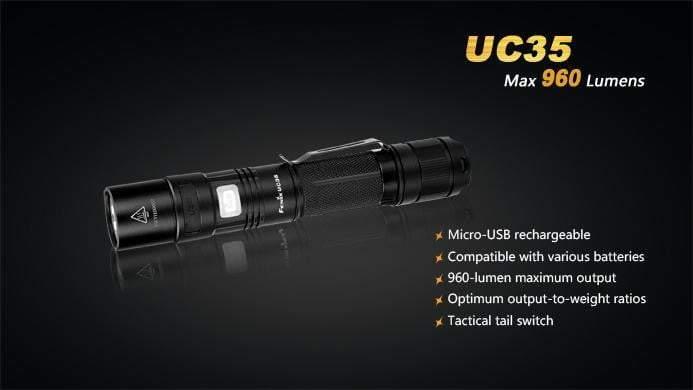 Fenix UC35 - 960Lumens - USB rechargeable Site Officiel FENIX® - Votre boutique en ligne Fenix®