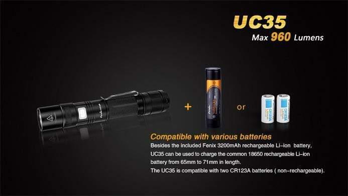 Fenix UC35 - 960Lumens - USB rechargeable Site Officiel FENIX® - Votre boutique en ligne Fenix®
