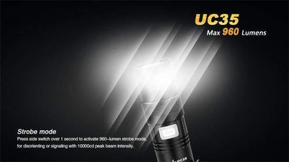 Fenix UC35 - 960Lumens - USB rechargeable Site Officiel FENIX® - Votre boutique en ligne Fenix®