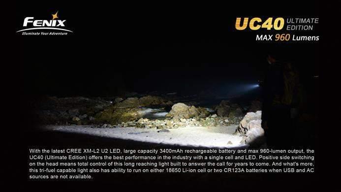 Fenix UC40 Ultimate Edition - 960Lumens - USB rechargeable Site Officiel FENIX® - Votre boutique en ligne Fenix®