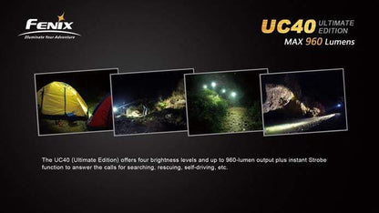 Fenix UC40 Ultimate Edition - 960Lumens - USB rechargeable Site Officiel FENIX® - Votre boutique en ligne Fenix®