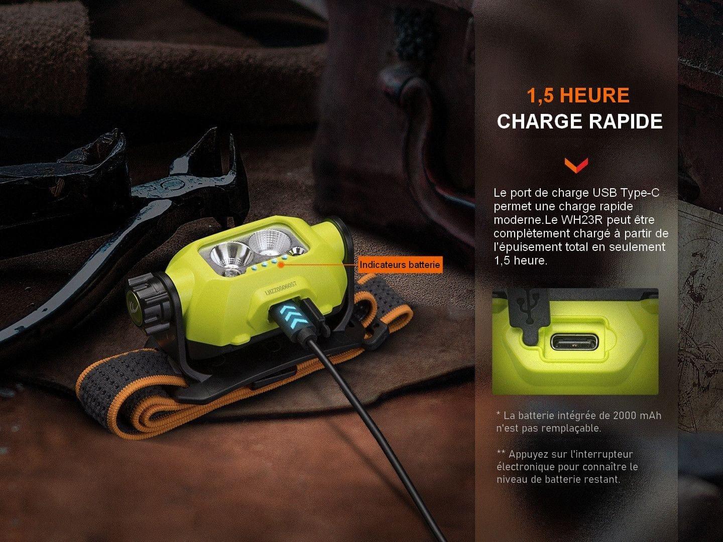 Fenix WH23R - Lampe frontale de travail - Max 600 Lumens Revendeur Officiel Lampes FENIX depuis 2008 | Votre Boutique en ligne FENIX®