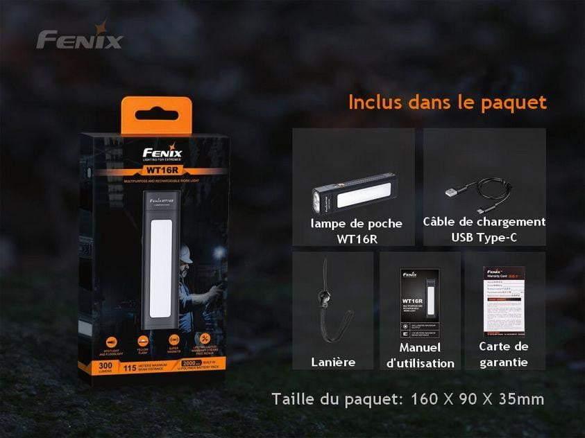 Fenix WT16R - lampe multifonctions - 300 Lumens - rechargeable Site Officiel FENIX® - Votre boutique en ligne Fenix®