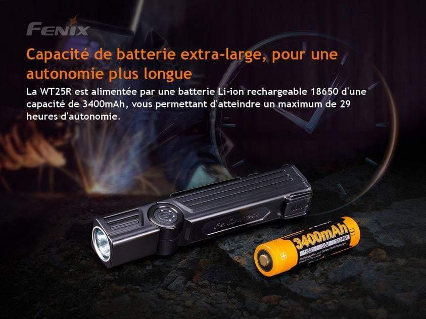 Fenix WT25R lampe professionnelle rechargeable à tête pivotante - 1000 lumens Site Officiel FENIX® - Votre boutique en ligne Fenix®