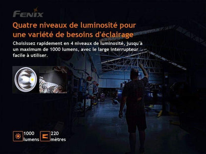 Fenix WT25R lampe professionnelle rechargeable à tête pivotante - 1000 lumens Site Officiel FENIX® - Votre boutique en ligne Fenix®