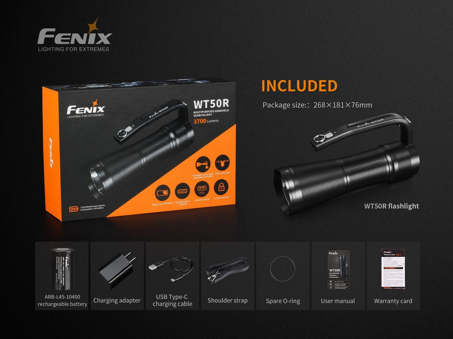 Fenix WT50R - Projecteur portatif à poignée - 3700 lumens Site Officiel FENIX® - Votre boutique en ligne Fenix®