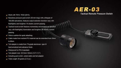 Interrupteur déporté AER 03 - Fenix TK16, TK25, TK25 Red, TK25 R&B, TK25 IR Site Officiel FENIX® - Votre boutique en ligne Fenix®