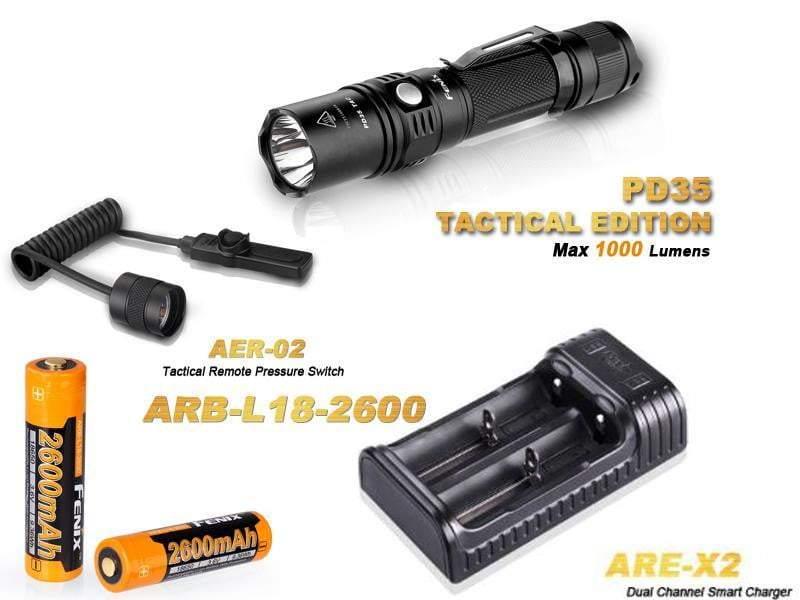 Pack Fenix PD35 Tactical édition - 1000 Lumens Site Officiel FENIX® - Votre boutique en ligne Fenix®