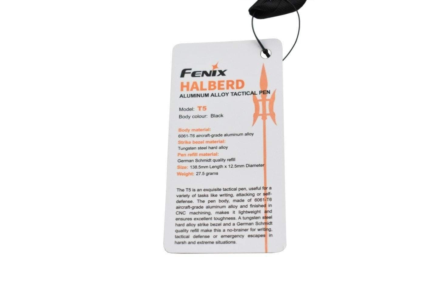 STYLO TACTIQUE FENIX HALBERD T5 - Noir Site Officiel FENIX® - Votre boutique en ligne Fenix®