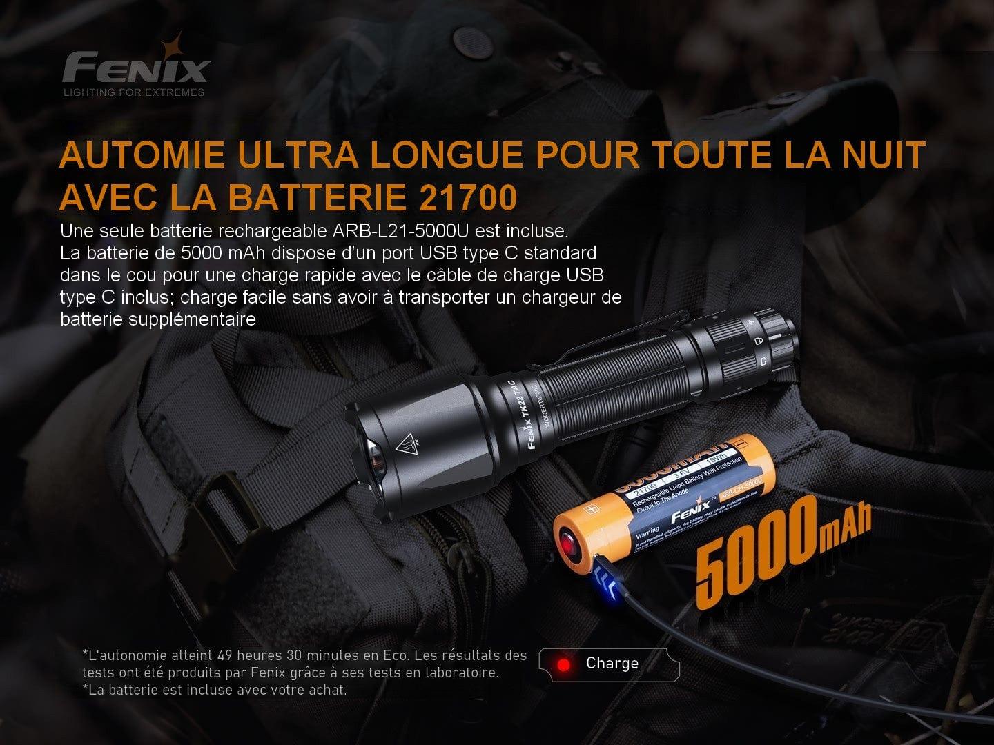 Lampe de poche tactique Fenix TK22 TAC - Torche 2800 lumens