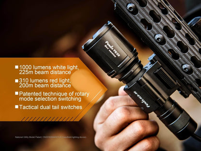 TK25 Red Version - 1000 Lumens blanc et 310 Lumens rouge Site Officiel FENIX® - Votre boutique en ligne Fenix®