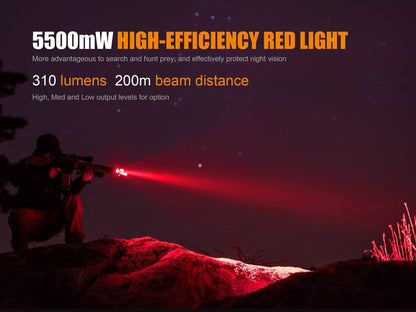 TK25 Red Version - 1000 Lumens blanc et 310 Lumens rouge Site Officiel FENIX® - Votre boutique en ligne Fenix®