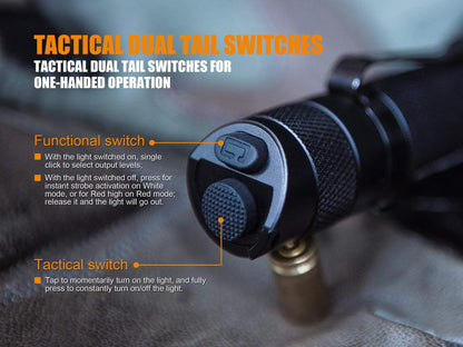 TK25 Red Version - 1000 Lumens blanc et 310 Lumens rouge Site Officiel FENIX® - Votre boutique en ligne Fenix®